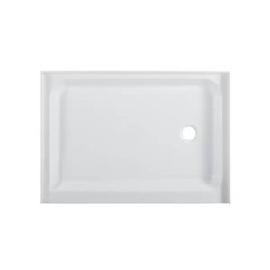 lot 121 image: Swiss Madison Voltaire 48 in. x 36 in. Single Threshold Acrylic Right Drain Shower Base in White, SM-SB509.