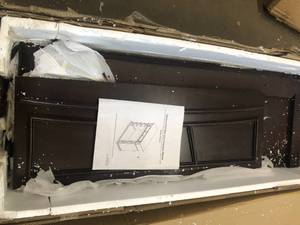 tobacco full size gas fireplace mantel model ph32dr- open box not used - see pictures