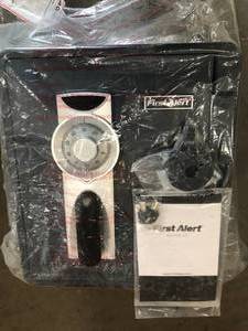 First Alert 2087F Safe with Combination Lock, Grey- open box not used - see pictures
