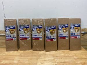 lot 27 image: PRATT RETAIL SPECIALTIES Lot of 6-  Glass Divider Moving Kits