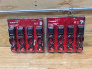 lot 35 image: HUSKY Lot of 2- 6 ft. x 1 in. Cam Buckle Tie-Downs 4-Pack