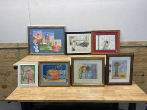lot 47 image: Lot of Various Framed Artwork.