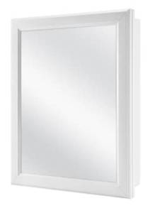 lot 50 image: GLACIER BAY 15-18 in. W x 19-14 in. H Framed Recessed or Surface-Mount Bathroom Medicine Cabinet in White