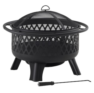lot 55 image: HAMPTON BAY Piedmont 30 in. Steel Fire Pit in Black with Poker