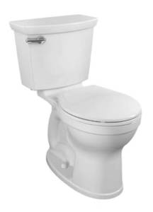 lot 56 image: AMERICAN STANDARD Champion Tall Height 2-Piece High-Efficiency 1.28 GPF Single Flush Round Front Toilet in White Seat Included