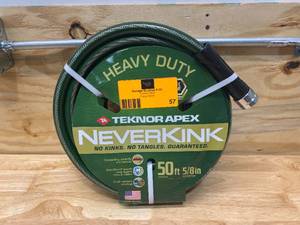 lot 57 image: TEKNOR APEX Neverkink 58 in. x 50 ft. Heavy Duty Garden Hose