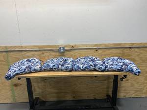 lot 86 image: ARDEN SELECTIONS Lot of 2-  20 x 18 Garden Delight Tufted Outdoor Seat Cushion (2-Pack)