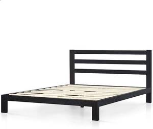 lot 93 image: ZINUS Arnav Metal Platform Bed Frame with Headboard  Wood Slat Support  No Box Spring Needed  Easy Assembly, King