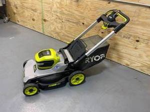lot 10 image: RYOBI 40V HP Brushless 21 in. Cordless Battery Walk Behind Dual-Blade Self-Propelled Mower (Tool Only)