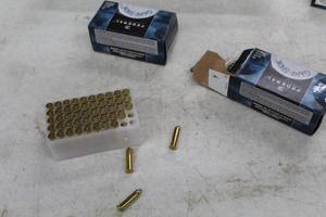 lot 450 image: Lot of ( 2 boxes ) Federal Ammunition Game-Shok .22 Cal. Long Rifle Bird Shot 25 Grain No. 12 Lead Shot Rimfire Cartridges ( 50 per box )