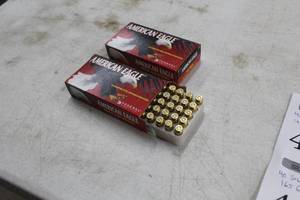 lot 411 image: Lot of ( 2 boxes ) Federal Ammunition American Eagle 40 Smith & Wesson 165 Grain Full Metal Jacket Centerfire Pistol Cartridges ( 50 per box )