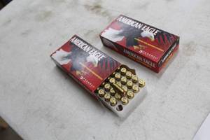 lot 409 image: Lot of ( 2 boxes ) Federal Ammunition American Eagle 40 Smith & Wesson 165 Grain Full Metal Jacket Centerfire Pistol Cartridges ( 50 per box )