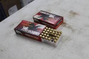 lot 421 image: Lot of ( 2 boxes ) Federal Ammunition American Eagle 40 Smith & Wesson 155 Grain Full Metal Jacket Centerfire Pistol Cartridges ( 50 per box )