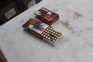 lot 418 image: Lot of ( 2 boxes ) Federal Ammunition American Eagle 40 Smith & Wesson 155 Grain Full Metal Jacket Centerfire Pistol Cartridges ( 50 per box )