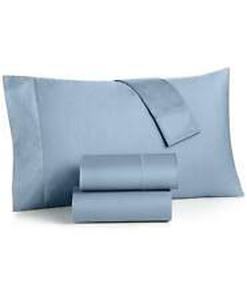 lot 78 image: Charter Club Damask 100% Supima Cotton 550 Thread Count 4 Pc. Sheet Set, King, Sky Blue