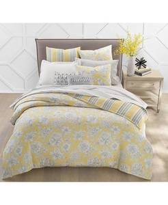 lot 3 image: Charter Club Damask Designs 300-Thread Count Outline Botanical 3-Pc. Reversible King Comforter Set, Created for Macys