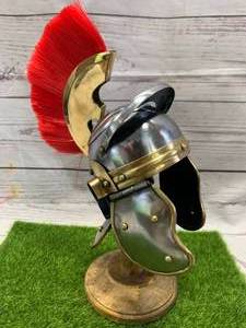 Roman Officer Helmet, Stand, Plume 11� Tall