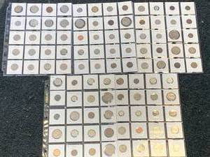 Approximately 100 Vintage Coins from Foreign Countries