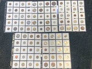 Approximately 100 Vintage Coins from Foreign Countries