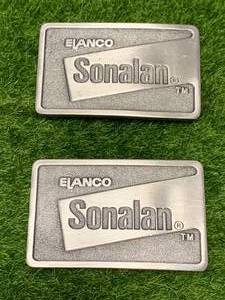 Elanco Herbicide Sonclan 1970s Belt Buckles