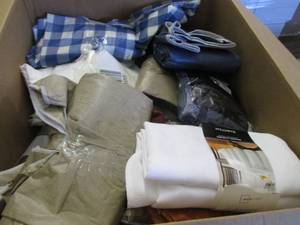 lot 28 image: Box of Assorted Table Cloths...