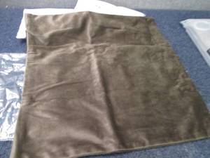 lot 32 image: 3 - 18x18 inch Brown pillow covers...