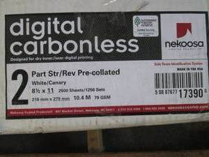 lot 87 image: Case of 1250 Sheets 2-part Carbonle...