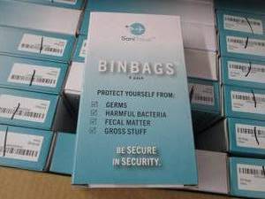 lot 92 image: Box of 4pks SafeTravel Bin Bags...