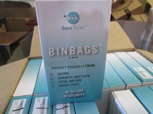 lot 93 image: Box of 4pks SafeTravel Bin Bags...