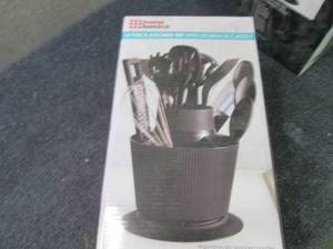 lot 145 image: Home Basics 14 pc Kitchen Set with ...
