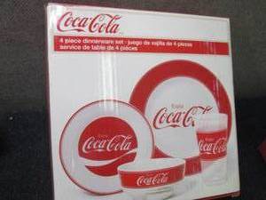 lot 152 image: 4 pc Coca Cola Dinnerware Set...