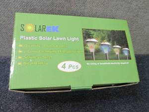 lot 166 image: Set of 4 Color Changing Solar Lawn ...