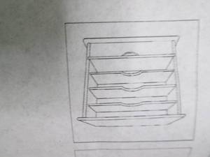 lot 188 image: 4 Slot Wood Mail Organizer...