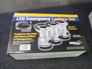 lot 193 image: Set of 3 Led Emergency Lantern Set...