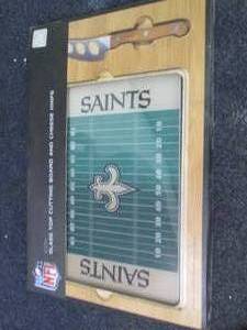lot 196 image: Saints Glass Top Cutting Board & Ch...