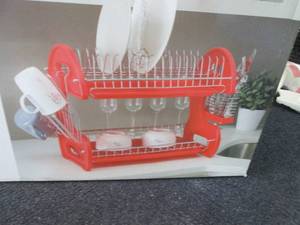lot 252 image: Two-Tier Dish Rack damaged packagin...