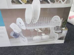 lot 253 image: Two-Tier Dish Rack damaged packagin...
