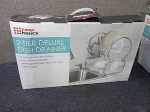 lot 266 image: Space-Saving Chrome Dish Rack open ...