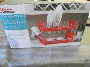 lot 290 image: Home Basics 2-Tier Dish Drainer ope...