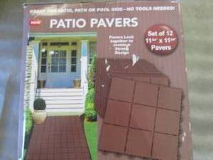 lot 307 image: Interlocking 12-Piece Set Patio Pav...