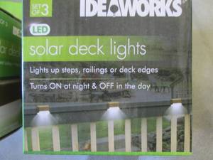 lot 363 image: 2- 3pks Ideaworks LED Solar Deck Li...