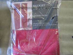 lot 372 image: 2- Bridget Crushed Satin 52Wx84L ...