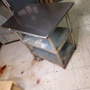 Stainless steel table, 36 x 24 top, 34 tall