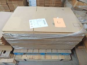 Large Pallet of 70 Corrugated 30 x 17 x 13 Shipping Boxes