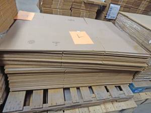 Large Pallet of 60 Corrugated 30 x 17 x 13 Shipping Boxes