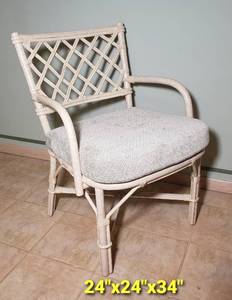 lot 30 image: Ficks Reed Wicker Rattan Armchair
