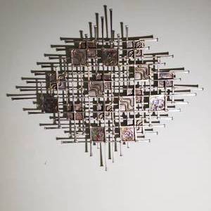 lot 80 image: Funky Modern Steel Nail Sculpture signed R. Schmidt