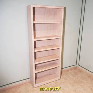 lot 102 image: Birch Tone Contemporary Bookshelf