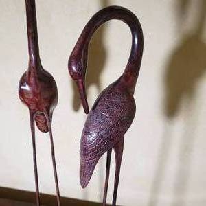 lot 15 image: Patio Statue Set of Bombay Cranes