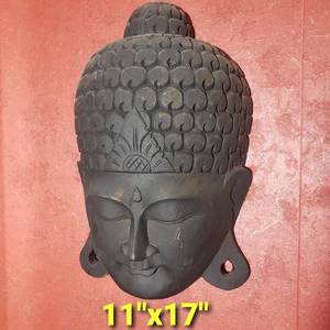 lot 36 image: Wooden Buddha Wall Hanging